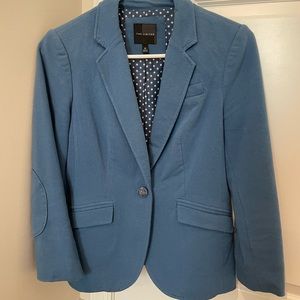 The Limited 3/4 Length Sleeve Blue Blazer with Elbow Patches, Size XS